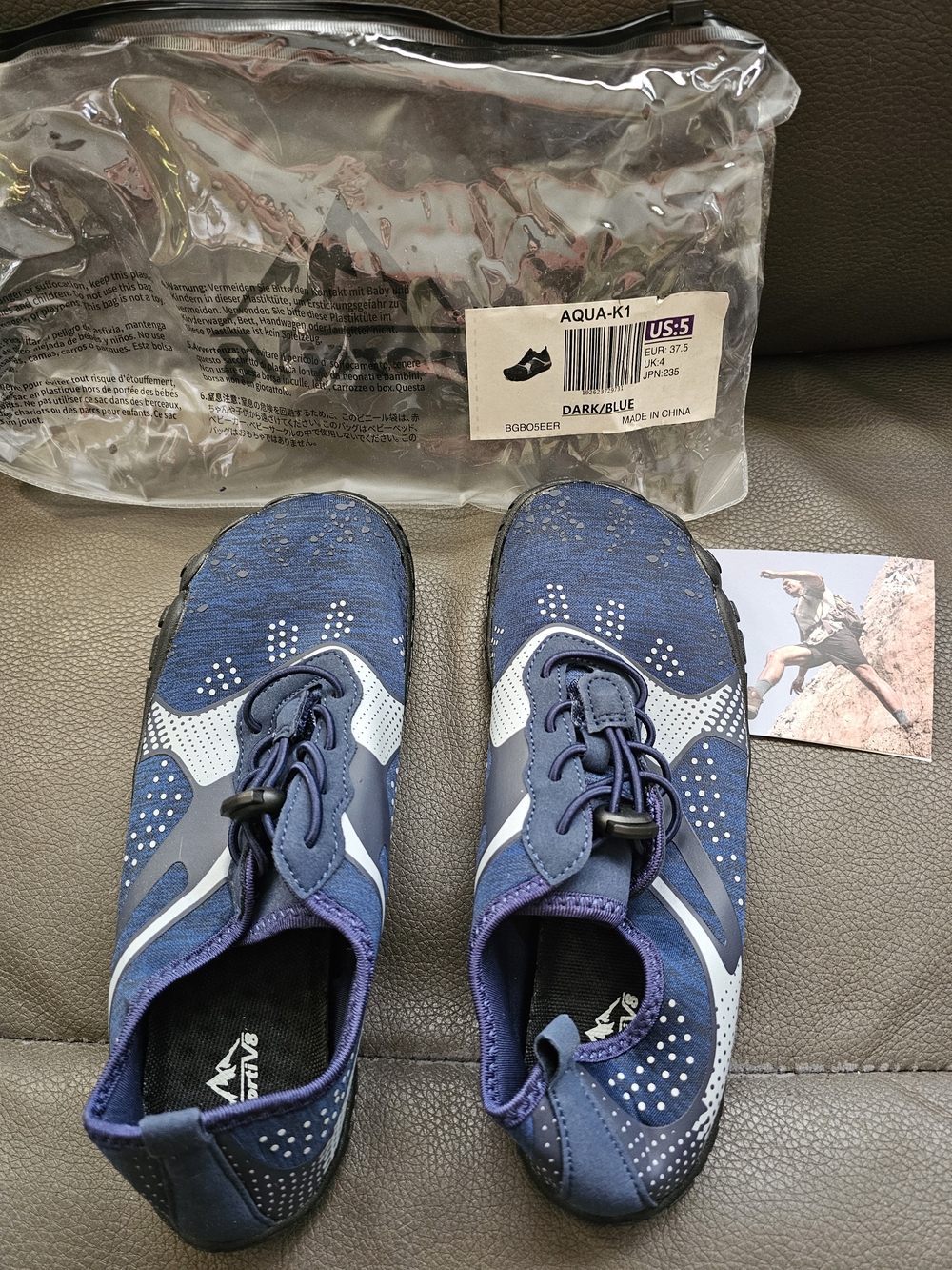 NEW - NORTIV 8 Kids Water Shoes -  Size 5 | Quick Dry Slip-On |